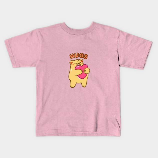 Give Me HUGS Kids T-Shirt by Art By Bear